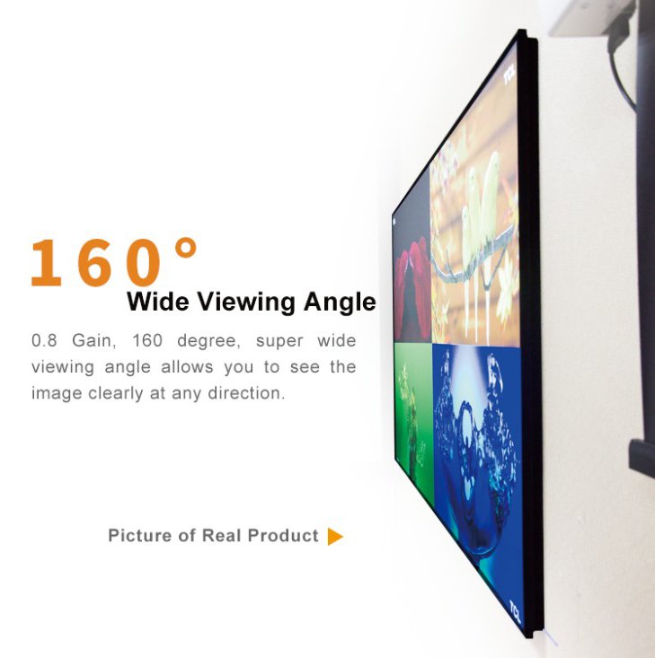 Ambient Light Rejecting Ultra Short Throw Projector Screen With Ultra Thin Frame