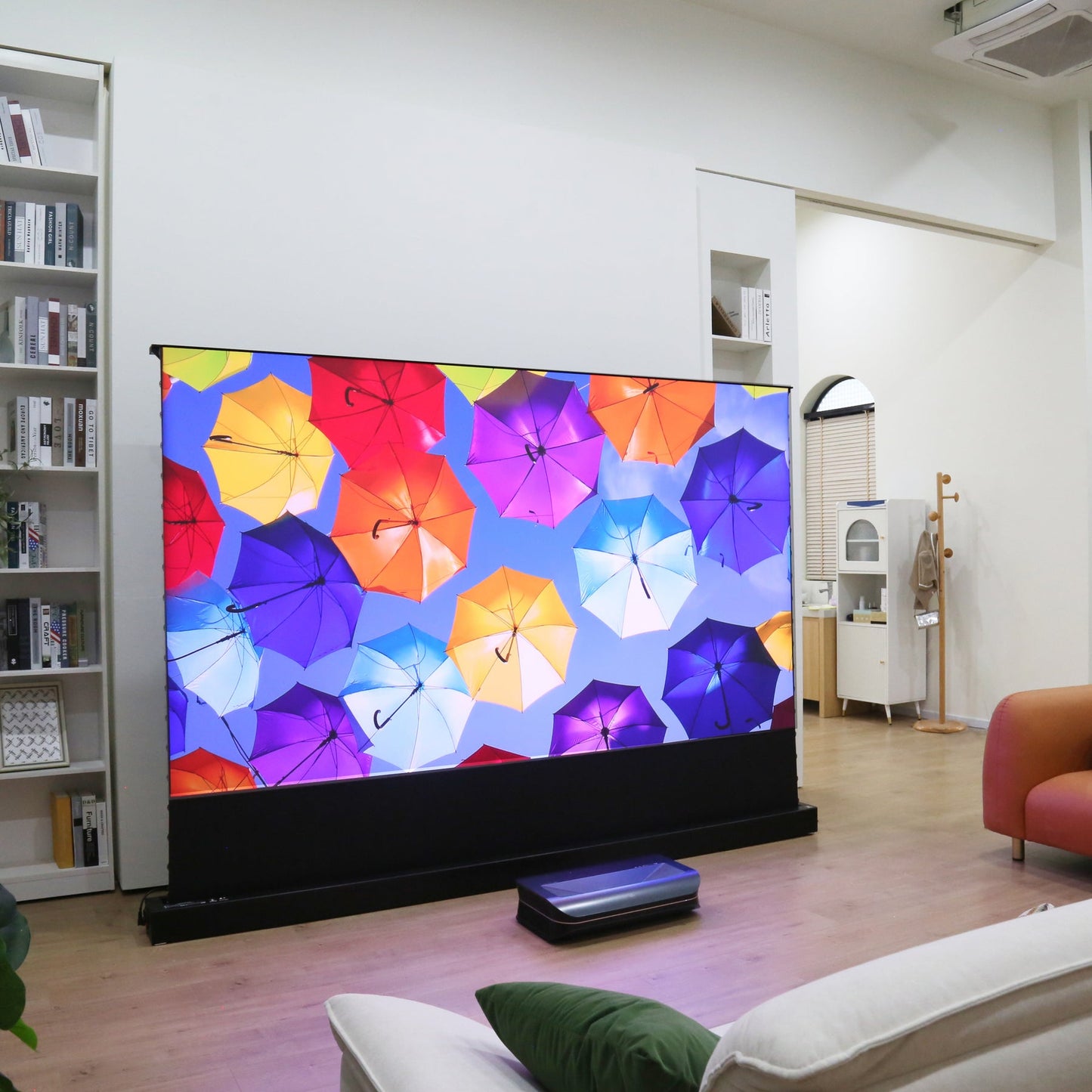 Floor Rising Screen&Projector